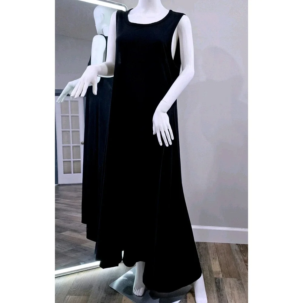 NWT J.Crew Boatneck Maxi Dress‎ Black Size Large 12-14 | Vintage Cotton $128